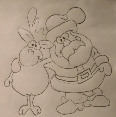 Детские рисунки Деда Мороза