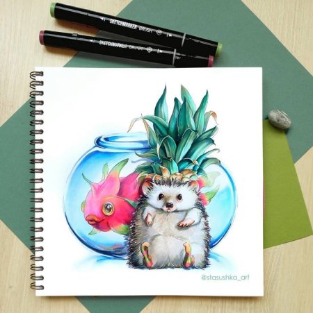 Рисунки маркерами для скетчинга