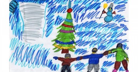 Рисование зимние каникулы