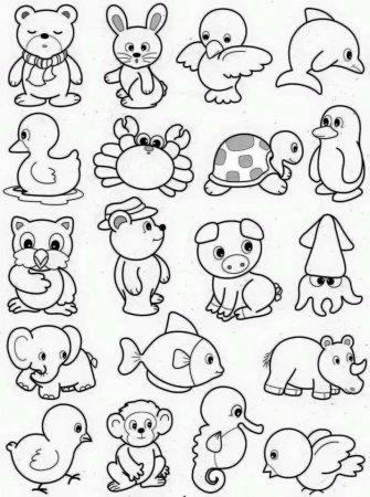 Рисунки животных для детей
