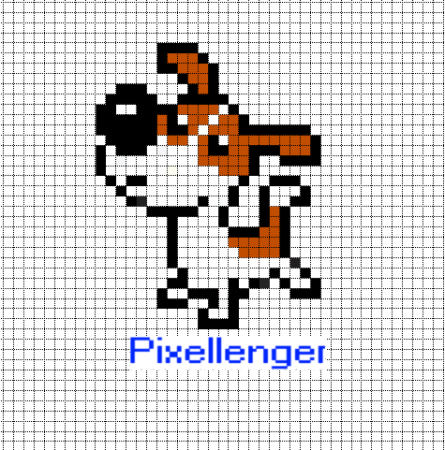 Рисование по клеточкам собака