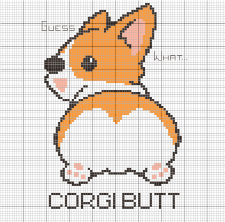 Морда собаки по клеткам