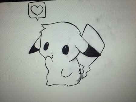 Рисунки для срисовки лёгкие Пикачу