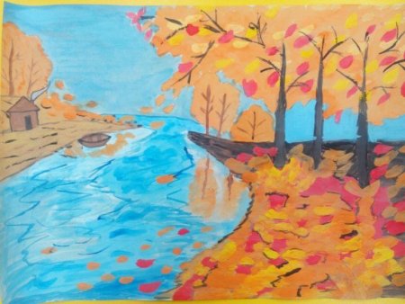 Рисунок осень легко