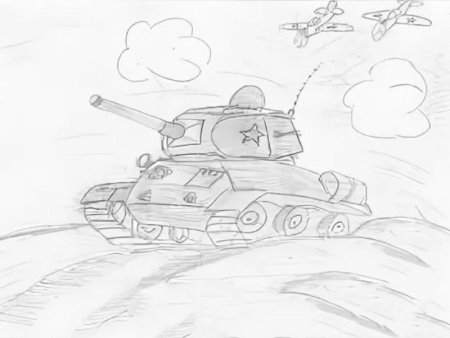 Рисунки на военную тему легкие карандашом