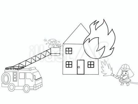 Раскраска по пожарной безопасности для детей