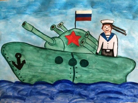 Лёгкие рисунки на 23 февраля