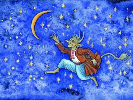 Ночь перед Рождеством детские рисунки