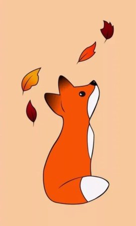 Лисенок для срисовки