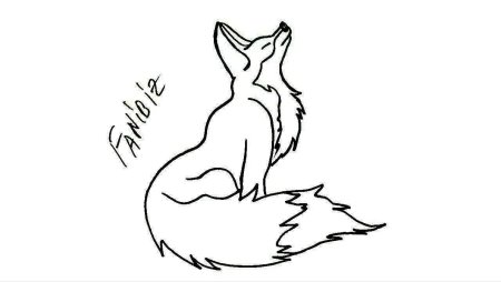 Лисичка рисунок для срисовки