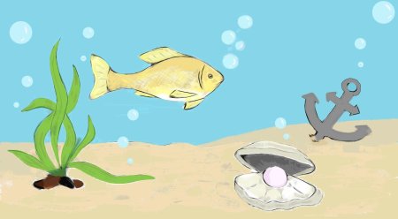 Рисование для детей подводный мир