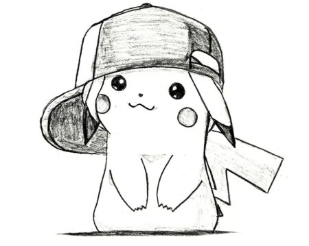 Рисунки для срисовки Пикачу