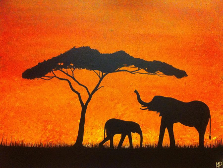 Пейзаж в африканском стиле