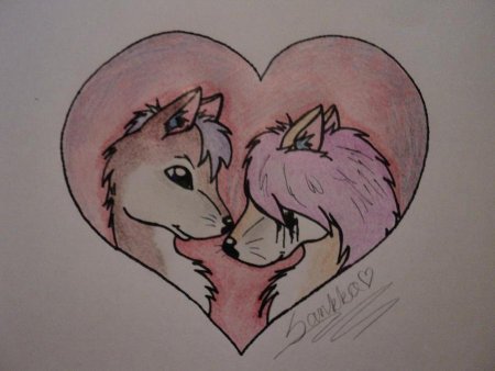 Рисунки карандашом животные любовь