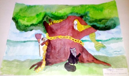 Руслан и Людмила кот ученый иллюстрации