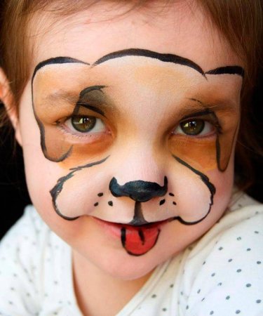 Грим на лице животные