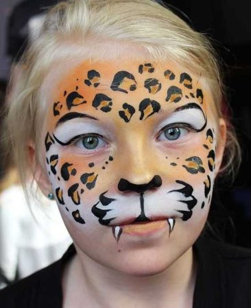 Аквагрим котик на лице