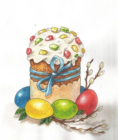 Пасхальные рисунки карандашом