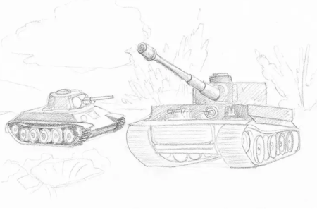 Рисунки на военную тему