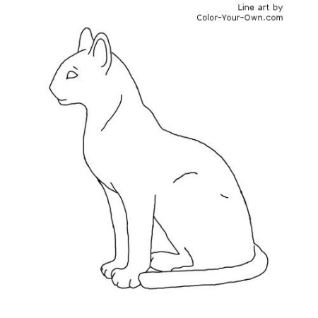 Скульптура кошки рисунок