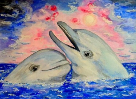 Рисунки красками легкие