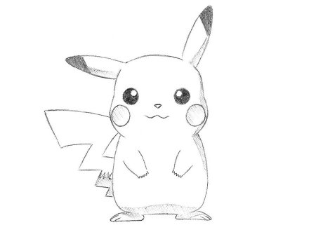 Картинки Пикачу для срисовки карандашом