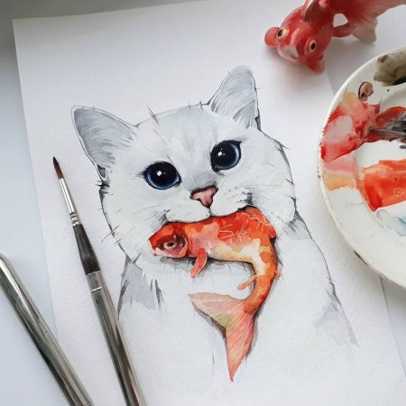 Милые животные маркерами