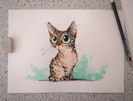 Скетчи маркерами котики