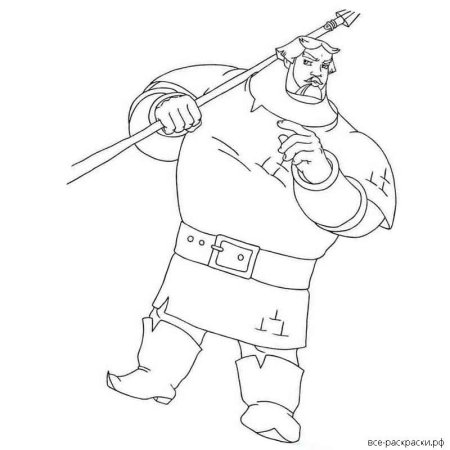 Разукрашку Илья Муромца