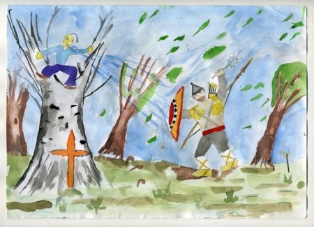 Илья Муромец и Соловей разбойник раскраска