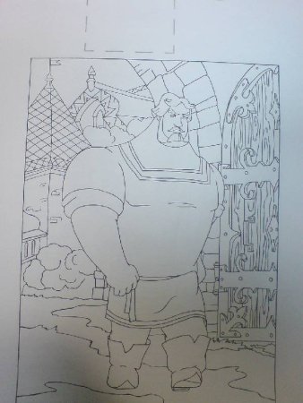 Легкий портрет богатыря Илья Муромец