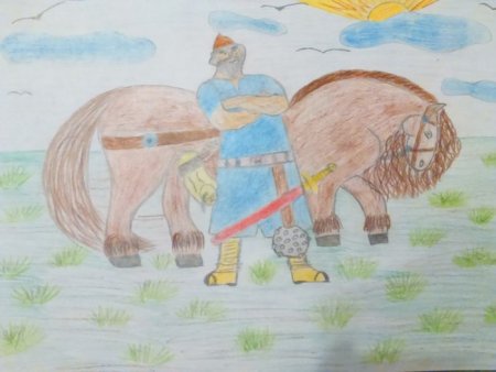 Илья Муромец и Соловей разбойник рисунки детей