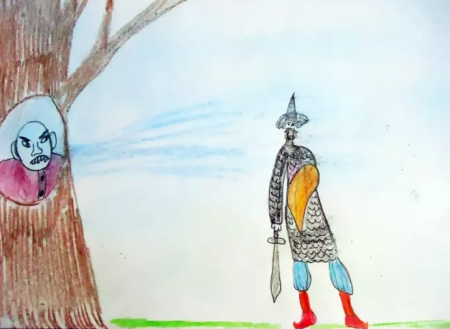 Раскраска богатырь Илья Муромец