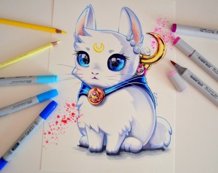 Рисунки маркерами животные