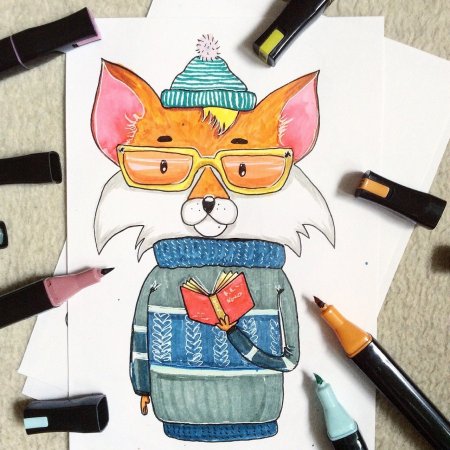 Олень скетчбук