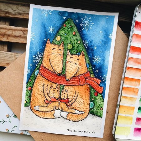 Скетч иллюстрации маркерами животные