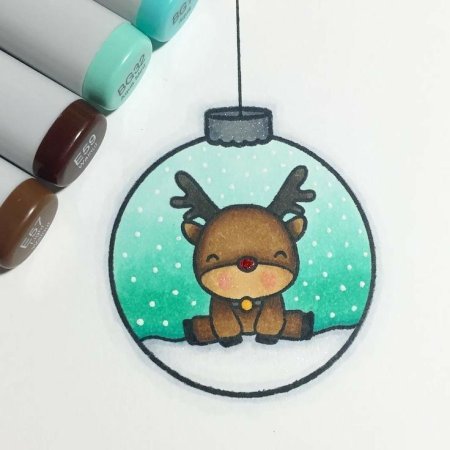 Кот скетч маркерами