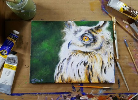 Лошадь красками