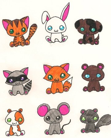 Животные в стиле Чиби