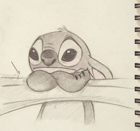 Стич рисунок карандашом для срисовки