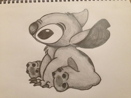 Рисунки Стича для срисовки карандашом