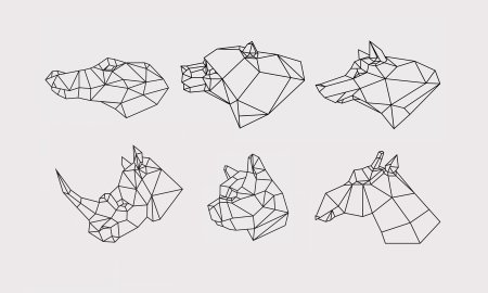 Животные геометрическими фигурами