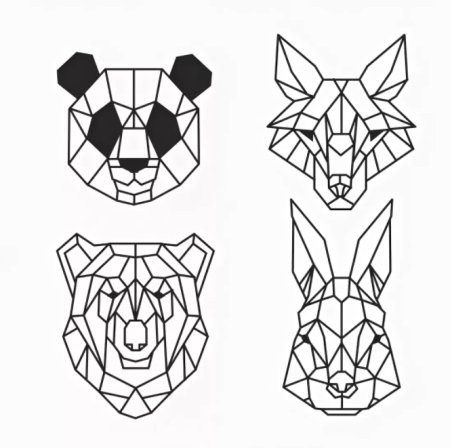 Геометрические фигуры животных