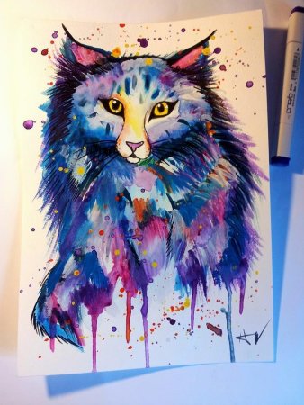 Рисунки акварелью и гуашью