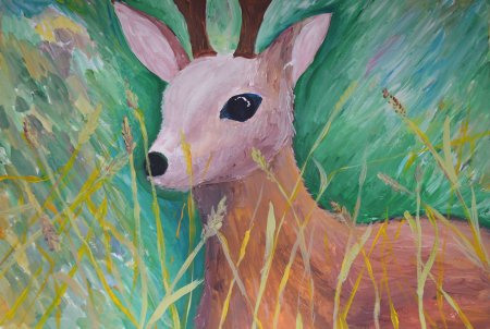 Рисунки гуашью животные