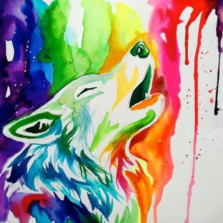 Яркие рисунки акварелью