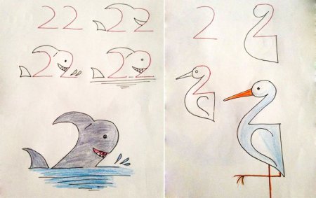 Рисование из цифр для детей