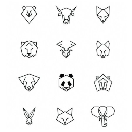 Геометрические животные собака