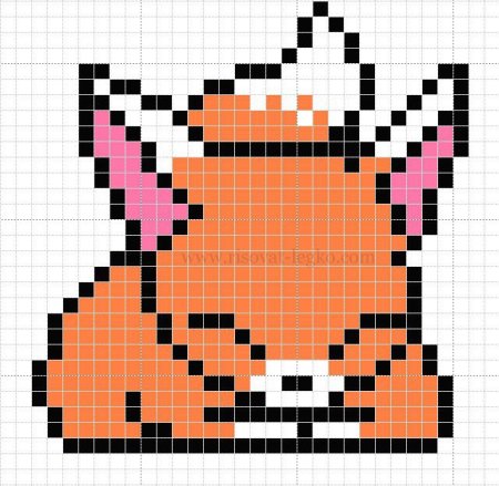 Рисунки по клеточкам котики