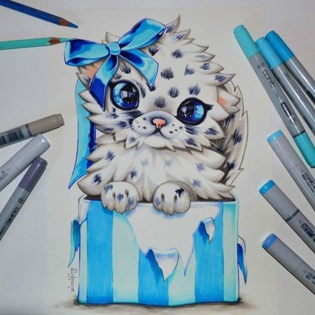 Простые рисунки маркерами